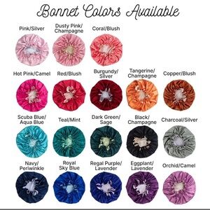Colorful Satin Hair Bonnets
